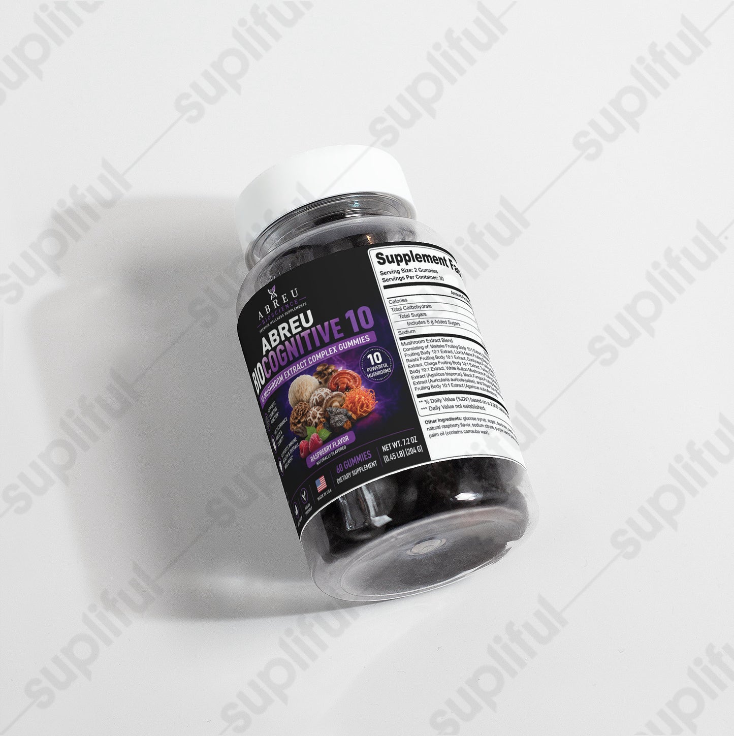 Abreu BioCognitive 10: 10-Mushroom Extract Complex Gummies