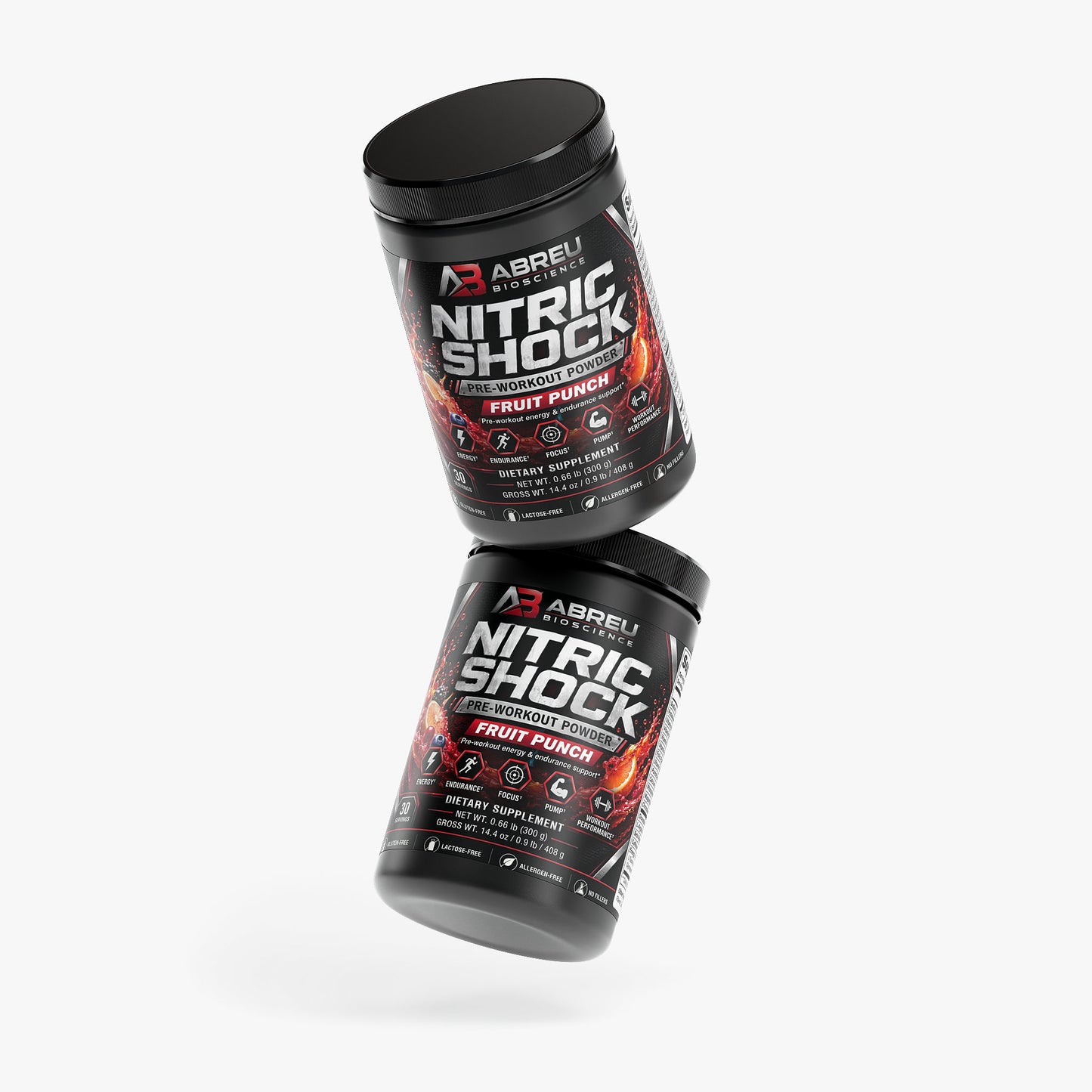 Nitric Shock Pre-Entrenamiento en Polvo (Ponche de Frutas)