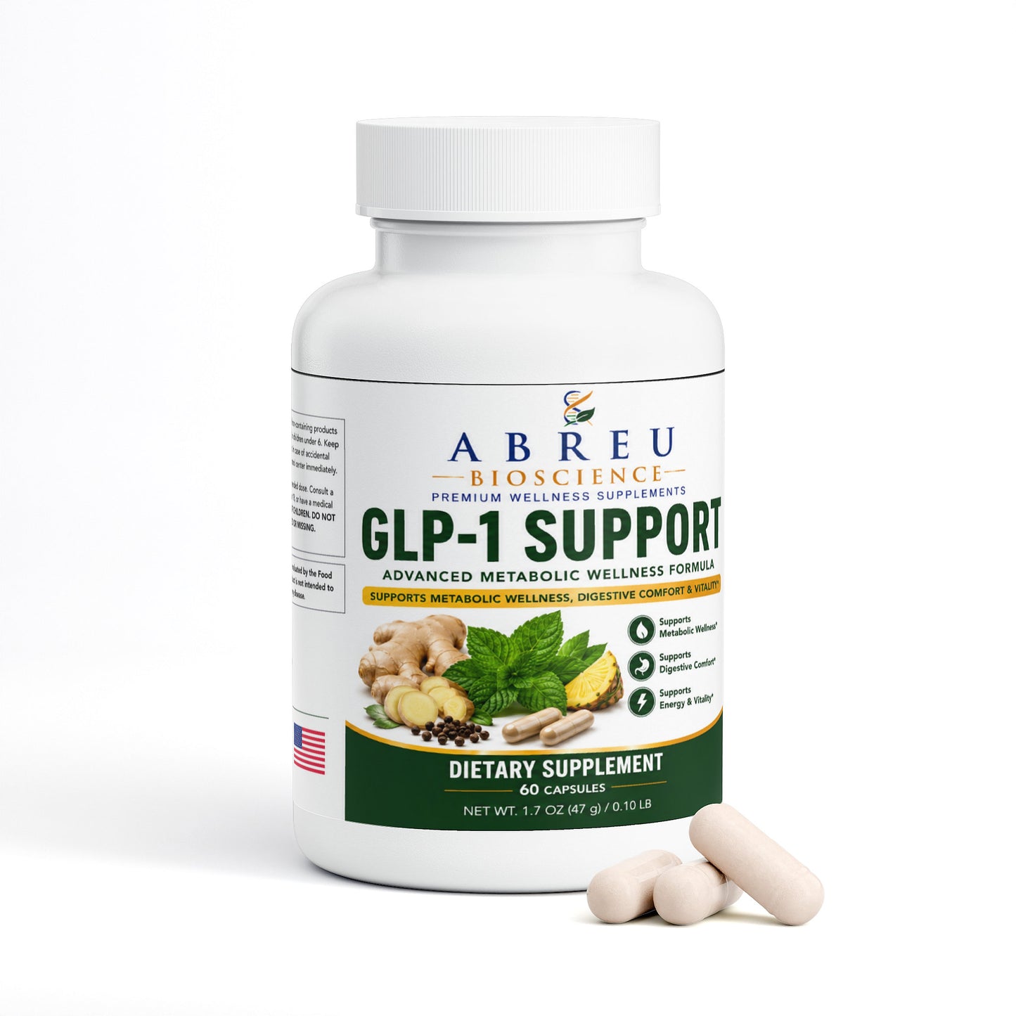 GLP-1 Support Complex: Vitamins, Enzymes, and Digestive Comfort