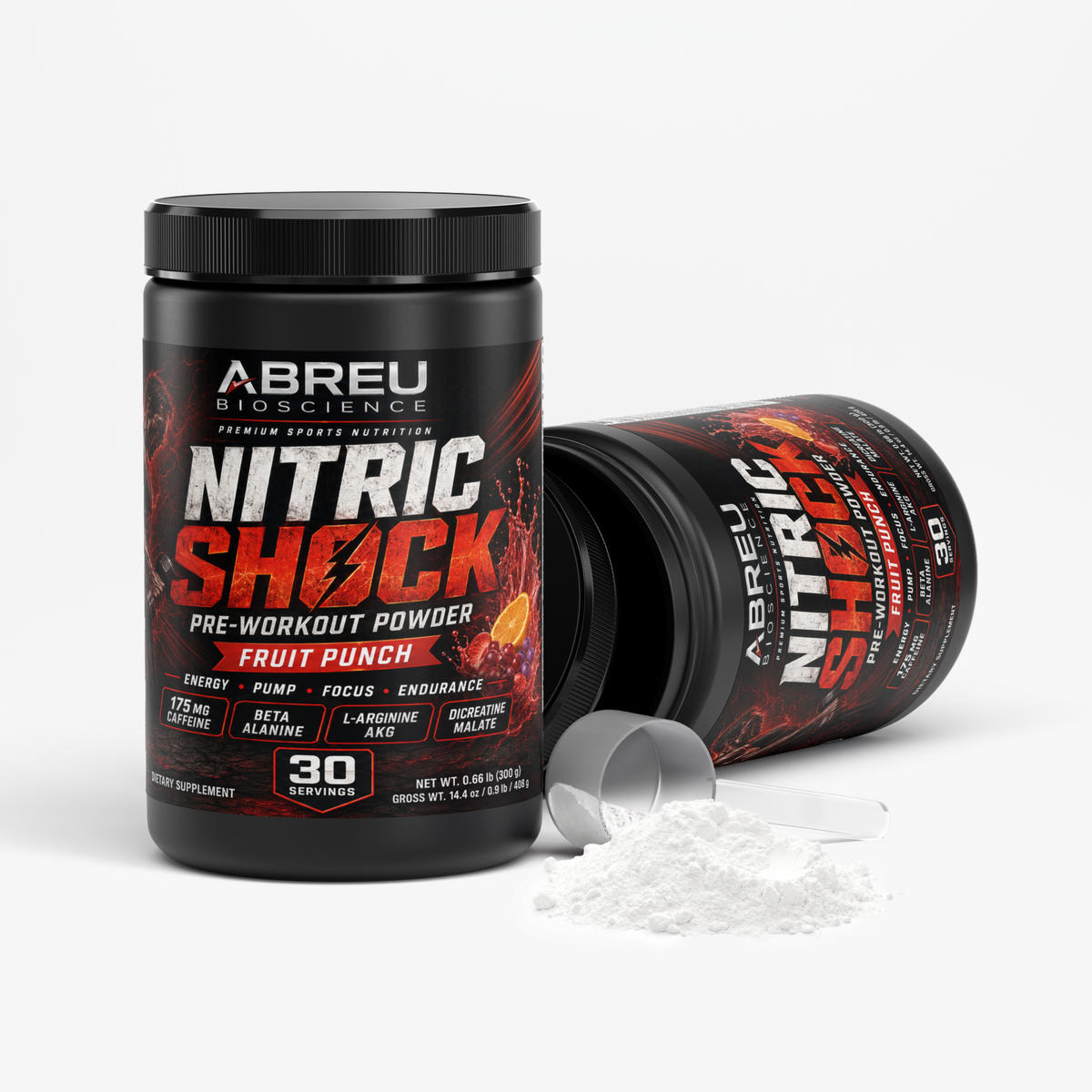 Nitric Shock Pre-Entrenamiento en Polvo (Ponche de Frutas)