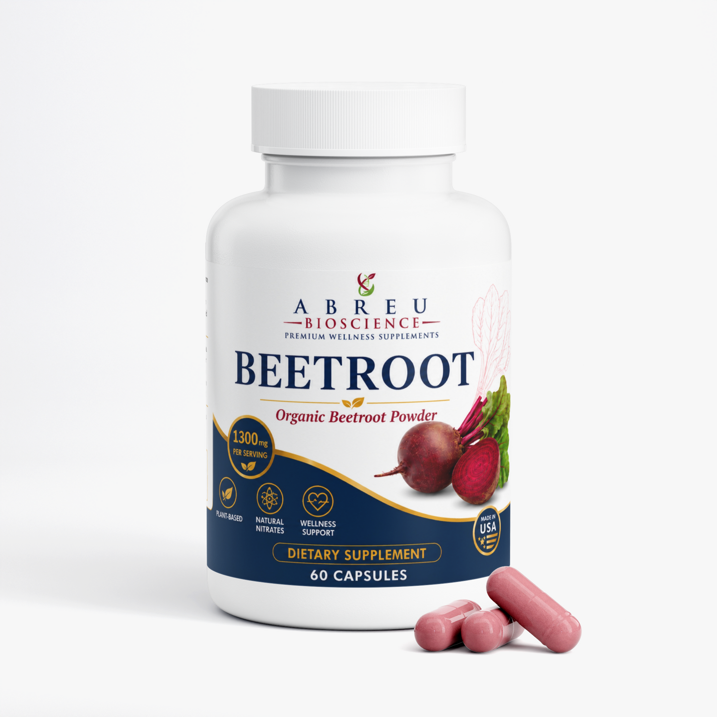 Organic Beetroot Powder – 1300mg Cardiovascular & Nitric Oxide Support