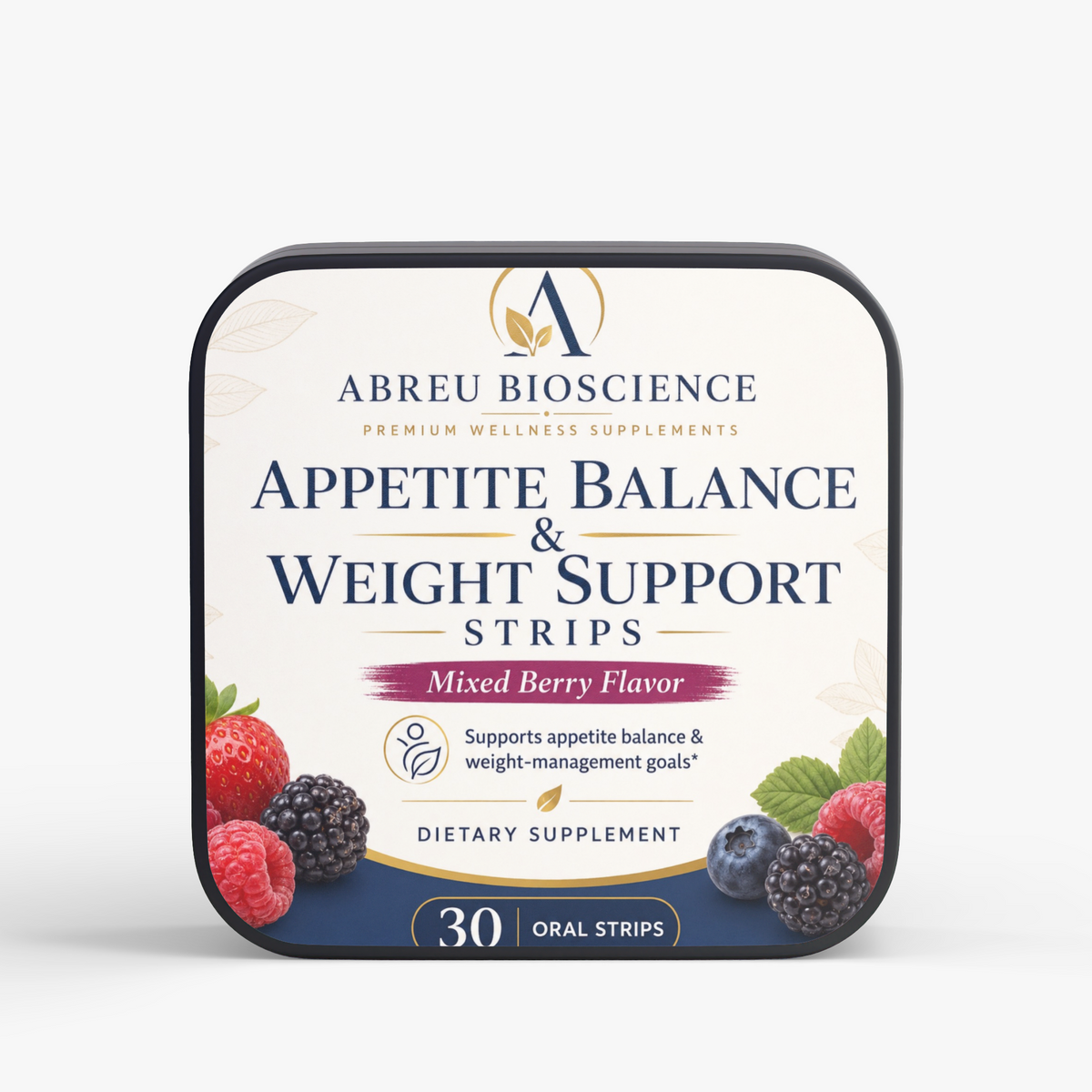 Metabolic & Craving Control Strips | Chromium Picolinate, Saffron & Molybdenum | Sublingual Absorption | Mixed Berry Flavor (30 Strips)