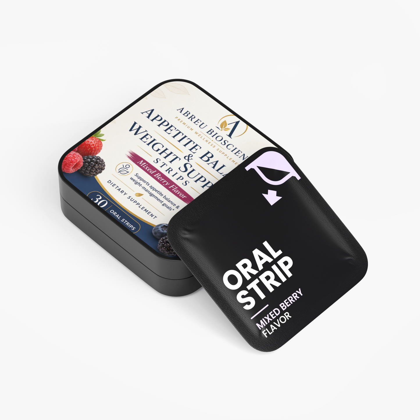 Metabolic & Craving Control Strips | Chromium Picolinate, Saffron & Molybdenum | Sublingual Absorption | Mixed Berry Flavor (30 Strips)