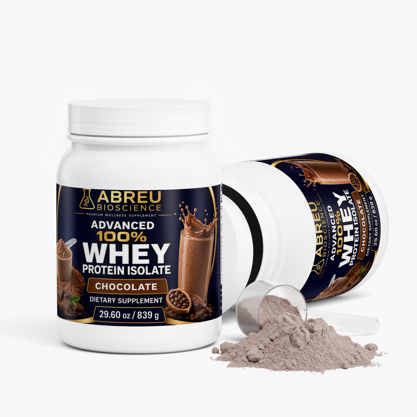 Aislado de proteína de suero de leche avanzado 100% (Chocolate)