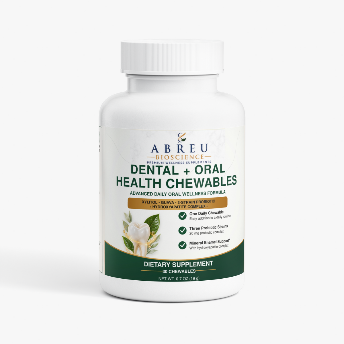 Dental + Oral Health Chewables: Abreu BioScience Advanced Oral Microbiome & Dental Support