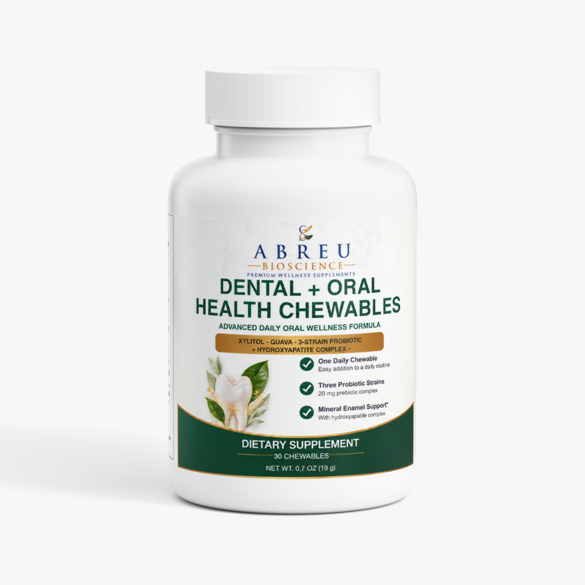 Dental + Oral Health Chewables: Abreu BioScience Advanced Oral Microbiome & Dental Support